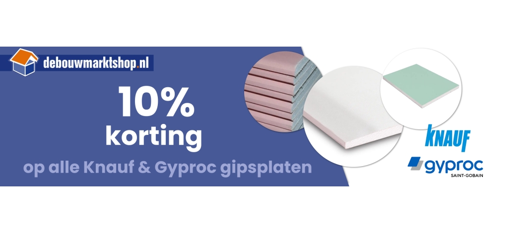 Korting op Gyproc & Knauf gipsplaten - Stapelen maar